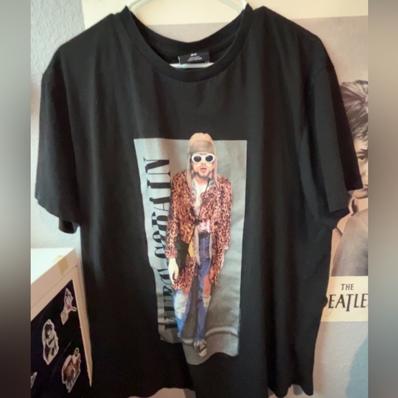 H&M Shirts Black Hm Kurt Cobain Tshirt Poshmark